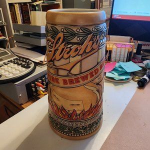 EUC Strohs Fire Brewed Beer Stein Heritage Series VI Ceramarte Embossed stein.